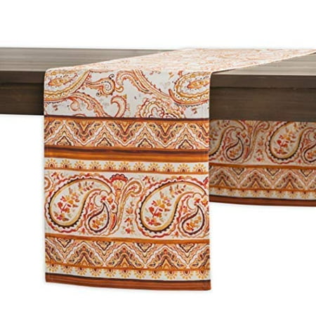 

Maison d Hermine Palatial Paisley 100% Cotton Table Runner for Party Dinner Holidays Kitchen Home (14.5 Inch by 72 Inch)