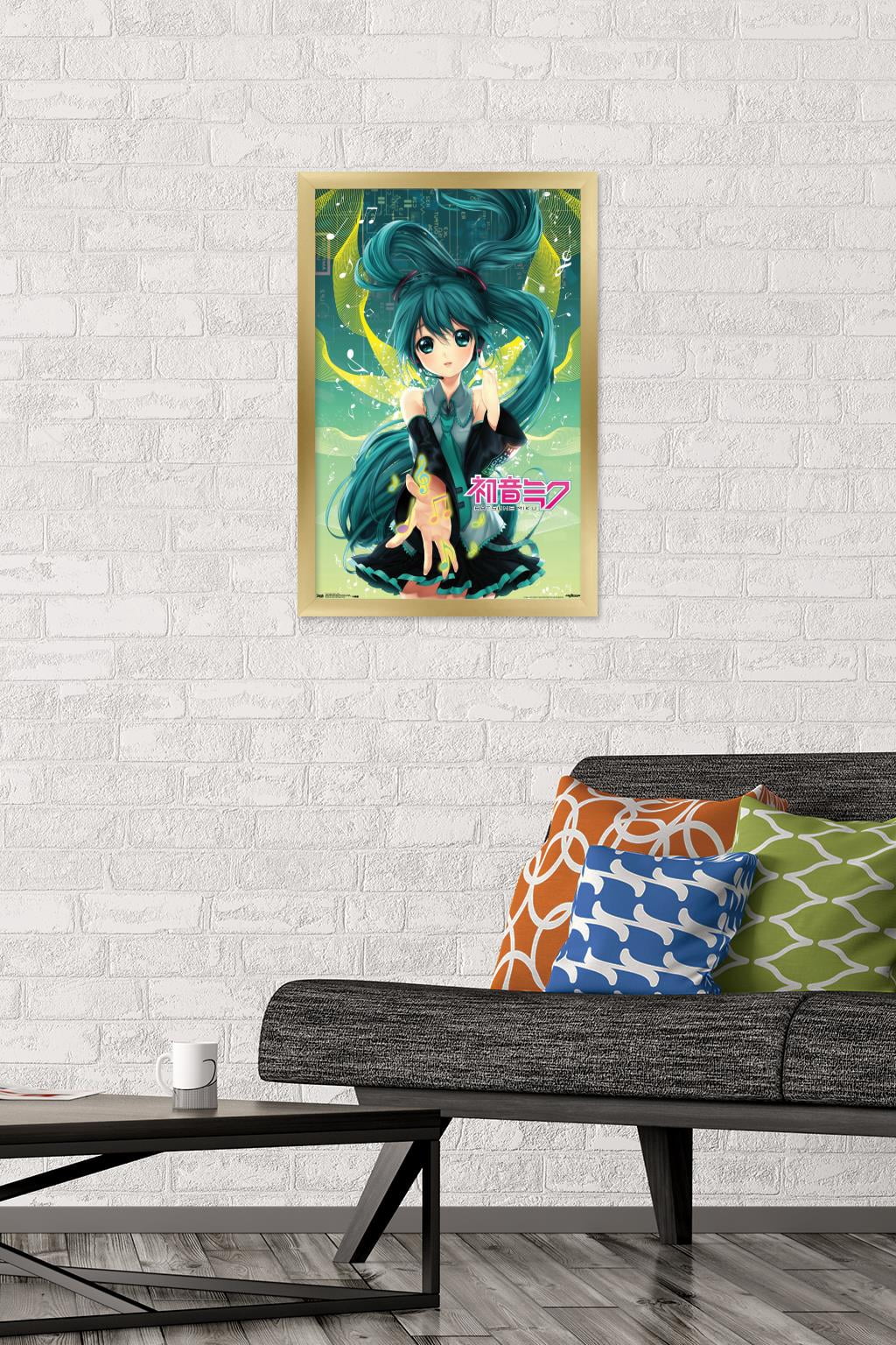 Hatsune Miku - Notes Wall Poster, 14.725" x 22.375", Framed