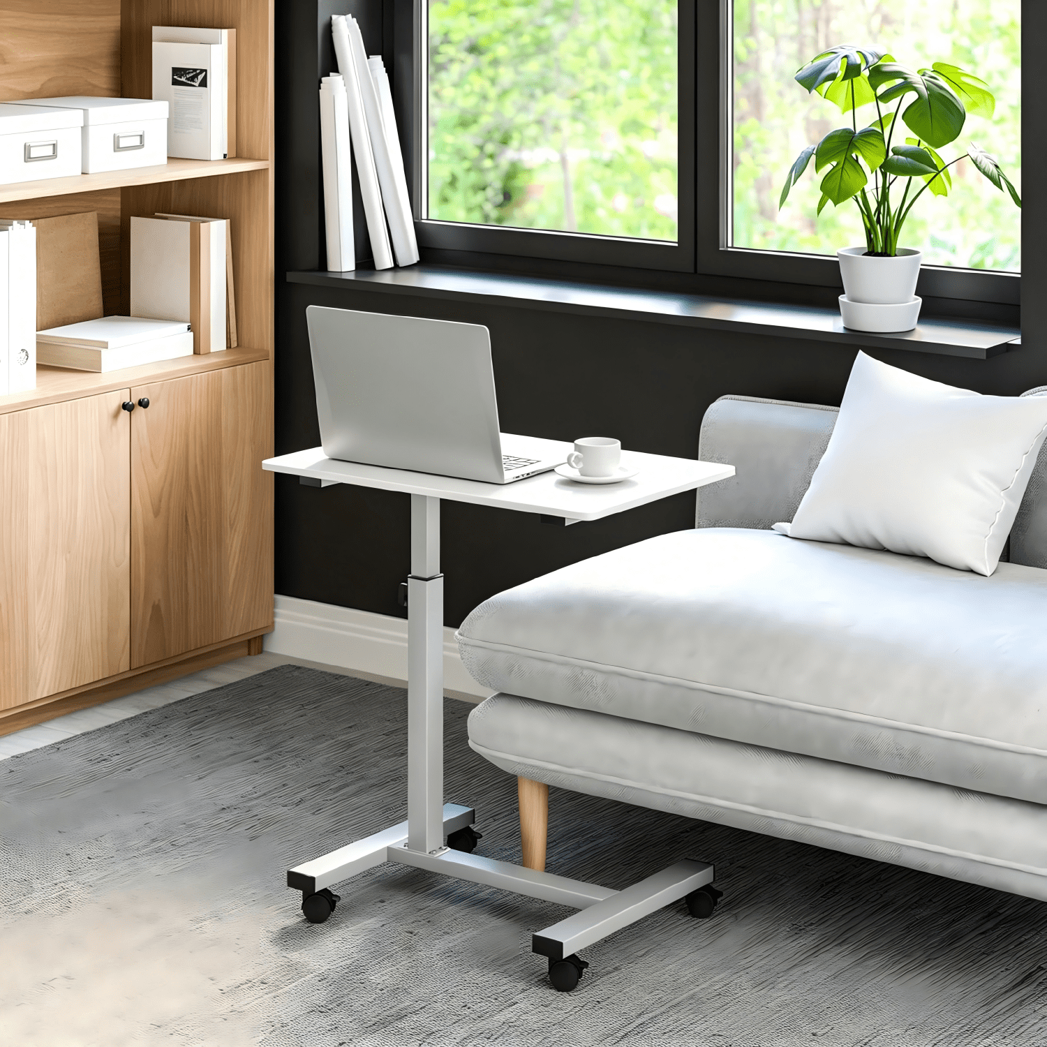Capino Height Adjustable Electric Standing Desk, 60x 40 Inches Sit Stand up Desk, Memory Computer Home Office Desk (white)