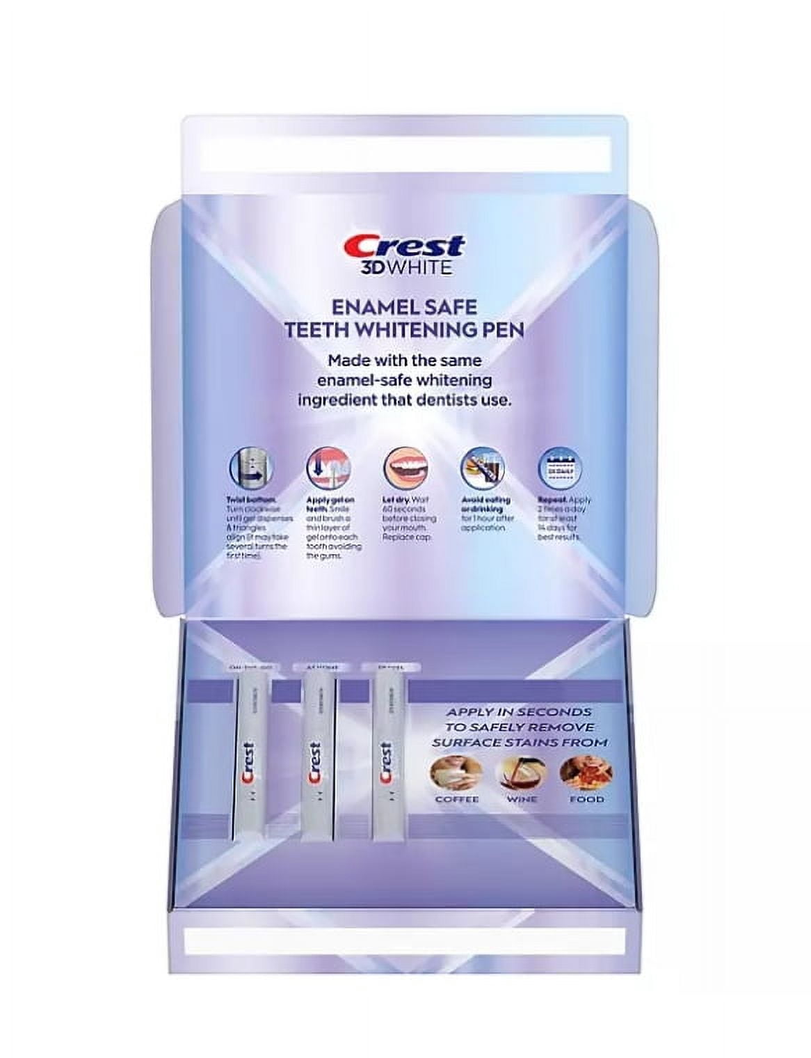 Crest 3DWhite Enamel Safe Teeth Whitening Pens, 0.13 fl. oz., 3 pk.