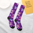 thumbnail image 4 of Daiia Sports Socks Bright Butterflies Printed Novelty Crew Socks for Men Women Knee High Socks Cotton Socks Soft & Breathable Support Unisex Socks, 4 of 9