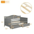 thumbnail image 3 of Twin Wooden Daybed with 2 Drawers, Sofa Bed for Bedroom Living Room, White, 3 of 9