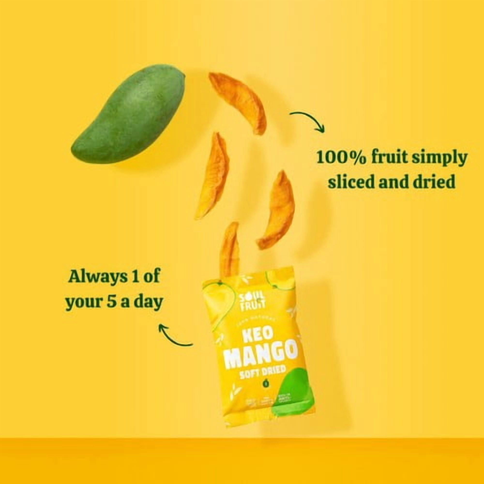 Soul Fruit Soft Dried Keo Mango 30g, British Import (Pack of 2)