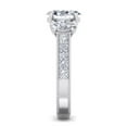 thumbnail image 4 of SuperJeweler 2 1/2 Carat Moissanite Oval Shape Three Stone Ring in 14 Karat White Gold for Women, 4 of 6