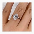 thumbnail image 7 of JEWELRYTREASURE Oval Cut Moissanite Promise Ring Solitaire Statement Wedding Ring Art Deco Handmade Proposal Jewelry Thank You Gift For Her, 7 of 7