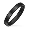 thumbnail image 4 of Bling Jewelry Mens Plain Thin Flat Band Rings Polished Black IP Plated Titanium Comfort Fit 3MM, 4 of 5