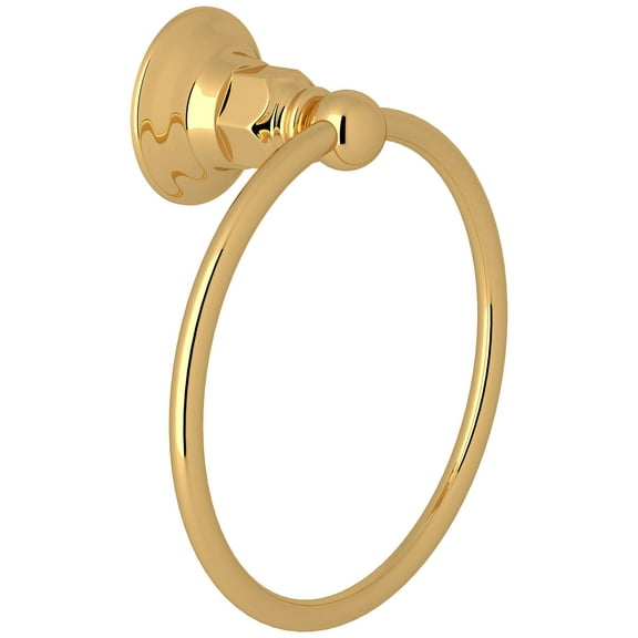 Rohl Rot4 Country 6-1/4" Wall Mounted Towel Ring - Brass