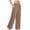 Coffee, variant on Womens Pants Elastic Waist Wide Leg Yoga High Waisted Side Slit Joggers Loose Sweatpants With Pockets Trousers Dressy Casual Coffee S