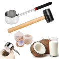 thumbnail image 1 of Juego de 2 uds de abridor de coco, Kit de herramientas de apertura portátil, martillo de goma duradero para tienda de casa LingWen 8390612362446, 1 of 1