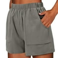 thumbnail image 2 of Women's Casual Shorts Loose Comfy Elastic Waist Shorts Summer Pull On Short with Pockets Shorts Summer Elastic Waist Shorts Casual Solid Color Shorts Ladies Comfy Lightweight Shorts with Pockets, 2 of 7