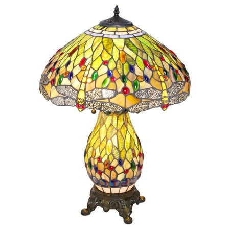 Green Dragonfly Tiffany Style Night Light Table Lamp Com Green Dragonfly Tiffany Style Night Light Table Lamp