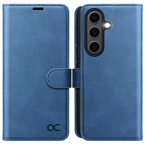 Funda tipo cartera OCASE compatible con Galaxy S25 de 6.2 pulgadas 2025, color azul claro