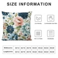 thumbnail image 5 of Orinice Blue Floral Throw Pillow Covers  , Decorative Farmhouse Vintage Flower Pillow Case Square Cushion Covers for Sofa Bed Couch Living Room 22x22in, 5 of 5