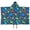 DarkBlue Dinosaurs Pattern-2, variant on DarkBlue Dinosaurs Stars Hearts Hooded Bath Towel,50"x30" for Ages 3 To 12 Kids, Quick Dry Lightweight Soft Microfiber Hood Beach Towel Cover Up for Kids