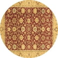 thumbnail image 1 of Ahgly Company Indoor Round Oriental Brown Traditional Area Rugs, 6' Round, 1 of 4