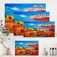 thumbnail image 4 of Designart ' Blossomg Red Poppies Under A Blue Sky ' Traditional Canvas Wall Art Print, 4 of 4