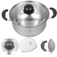 thumbnail image 3 of Olla sopera multifuncional de acero inoxidable WSTEER de 1 pieza, práctica olla caliente con tapa de vidrio, 3 of 6