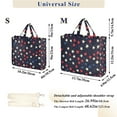 thumbnail image 2 of FORMRS Womens Corduroy Tote Bag Crossbody Shoulder Handbag with Pocket, Red Starry Pattern, 2 of 7