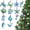 E-blue, variant on Beach Ornament - Wooden Beach Ornaments for Christmas Tree Decorations Blue and White Starfish Christmas Ornaments Coastal Ocean Sea Creature Hanging Ornament Cutouts for Xmas Party Gifts