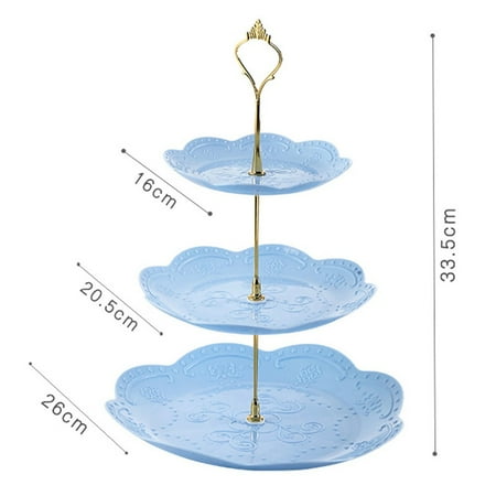 

Sufanic Cupcake Display 3 Tier Table Trays Fruit Plate Cake Stand Dessert Holder