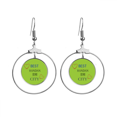 thumbnail image 1 of North China Handan Sign Art Deco Fashion Earrings Dangle Hoop Jewelry Drop Circle, 1 of 3