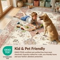 thumbnail image 4 of Design&I 2'x3' Washable Accent Rug Pet Friendly & Non-Slip Built-In Grip Extra Vintage Large Distressed Ornamental Traditional Oversized for Kitchen, Station, 4 of 7