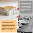 thumbnail image 6 of 2-Tier Kitchen Countertop Organizer, 9.84X14.57inch Hardwood Shelf with Drawer and Wire Basket, Space-Saving Storage Stand for Microwave, Coffee Maker, Spice Rack, Pantry Organization for Home, 6 of 7