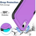 thumbnail image 3 of for iPhone XR Case: Dual Layer Protective Heavy Duty Cell Phone Case Shockproof Rugged Bumper Tough with Screen Protector - 16ft Military Grade Drop Tested for Appple iPhone XR (6.1 inch), Purple, 3 of 15