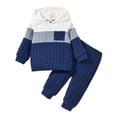 thumbnail image 5 of WhouRiu Boys Casual Ribbed Knit Outfits Autumn Cozy Pullover Hoodies And Pants Sets Baby Clothes, 5 of 9
