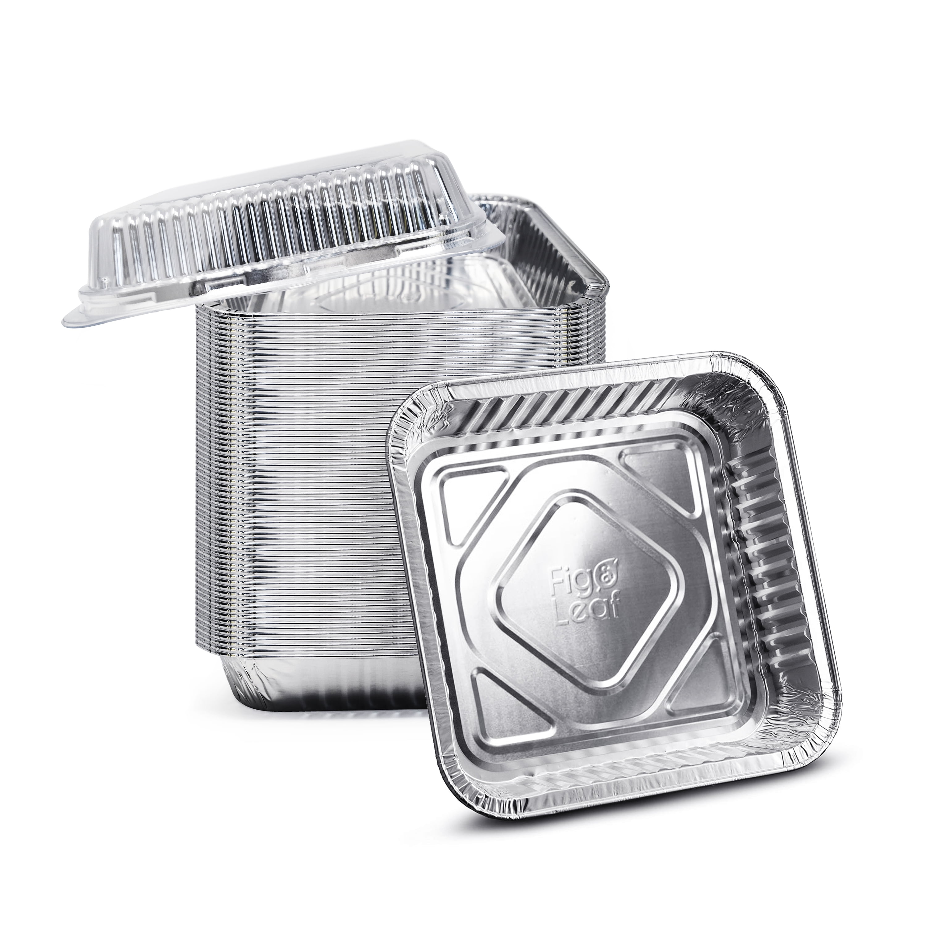 20 x Aluminium Silver Foil Food Containers 7 x 5.5 x 1.5 inches BBQ Takeaway Tub
