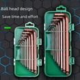 thumbnail image 5 of TuoSen 18504 Long Reach Ball Head Hex Key Set - S2 Steel Heat-Treated Red Finish, 10-Piece/Box, 60-Pieces/Case, 0.45kg - Versatile Sizes, Durable Construction, Compact Storage for Professional & Home, 5 of 5