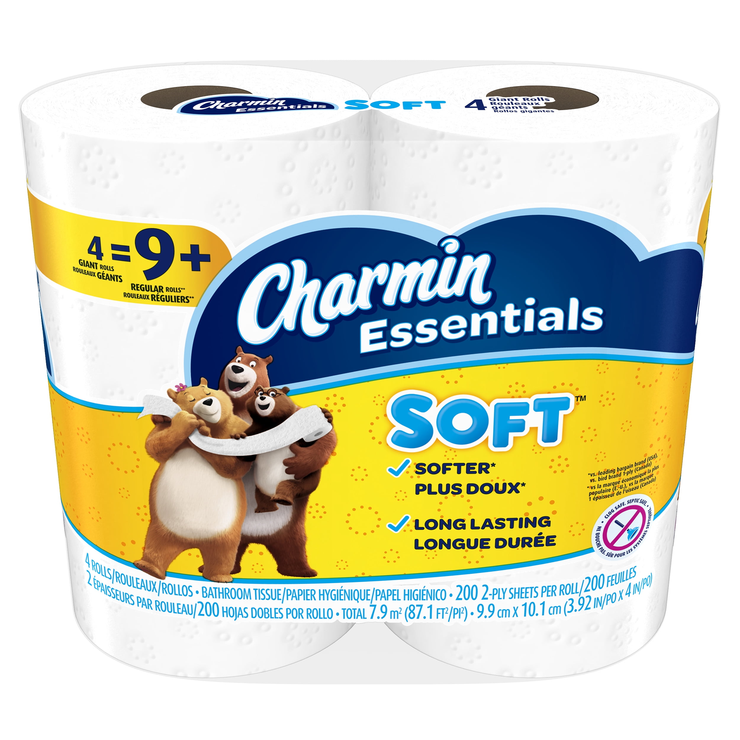 Charmin Essentials Soft Toilet Paper 4 Giant Rolls