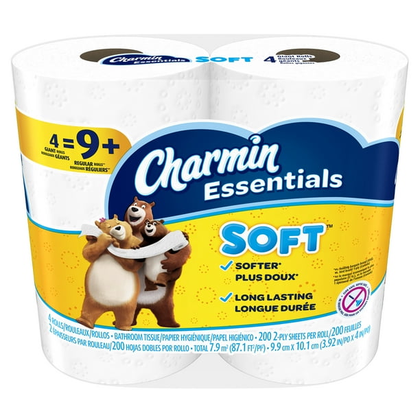 Charmin Essentials Soft Toilet Paper 4 Giant Rolls