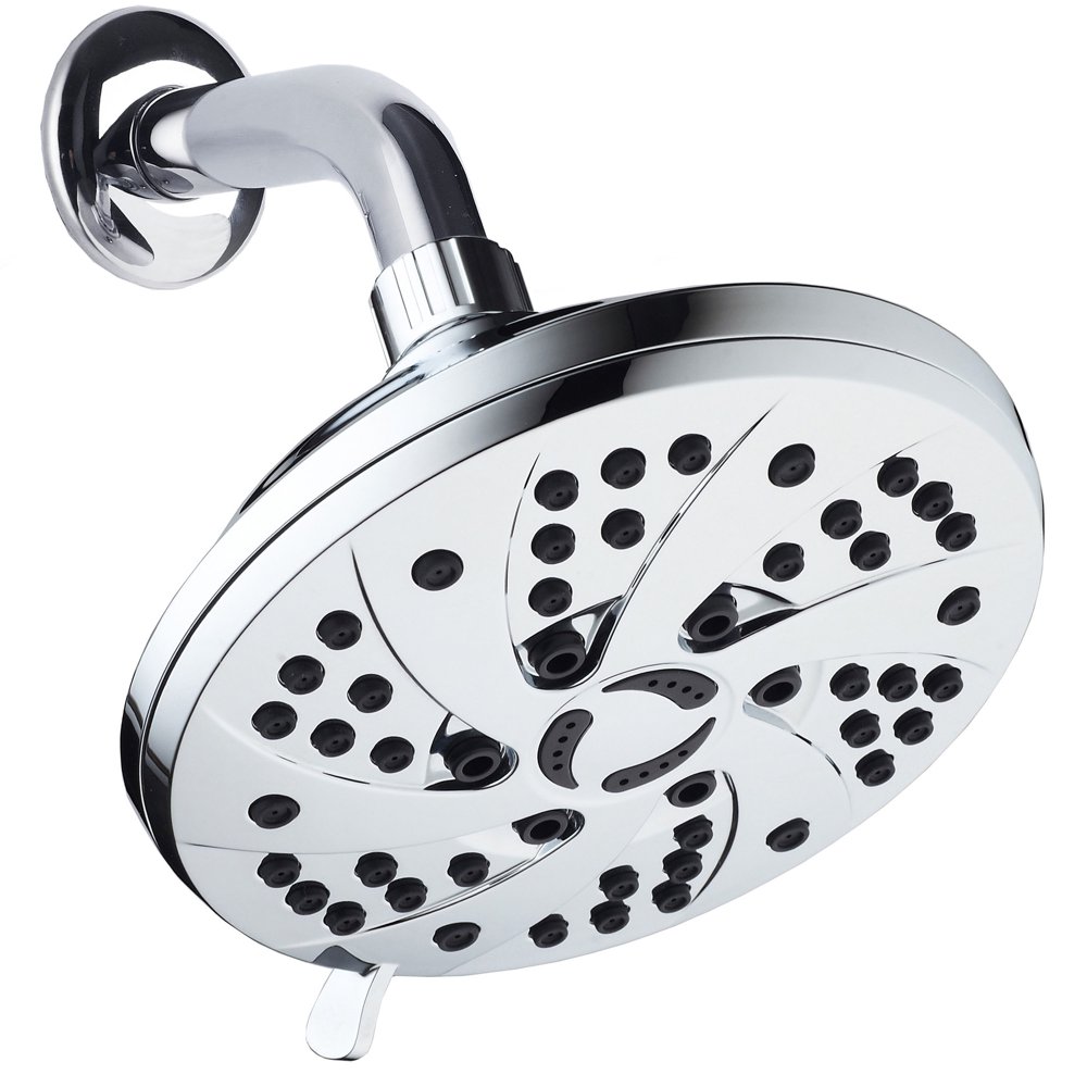 AquaDance 6inch 6Setting Premium HighPressure Rainfall Shower Head