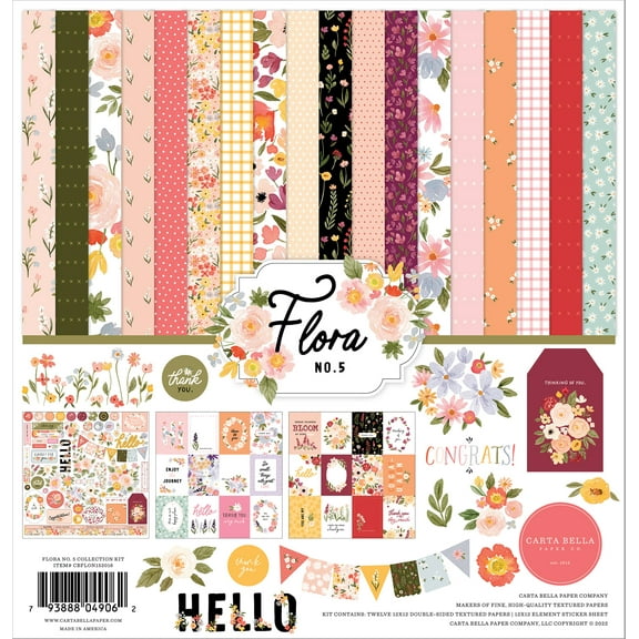 Carta Bella Collection Kit 12"x12" - Flora No. 5