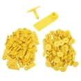 thumbnail image 4 of Ear Tags, Soft  100pcs TPU Ear Tag For Livestock Animal Blank Safe Durable Pig Livestock  For Breeding Population Prevention Control No Letters, Yellow, 4 of 8