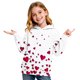 thumbnail image 3 of Sudadera con capucha para niña, para el Día de San Valentín, con estampado de color, de manga larga, informal, deportiva, con capucha, de manga larga, con inserciones en los hombros, blusa de poliéste, 3 of 6