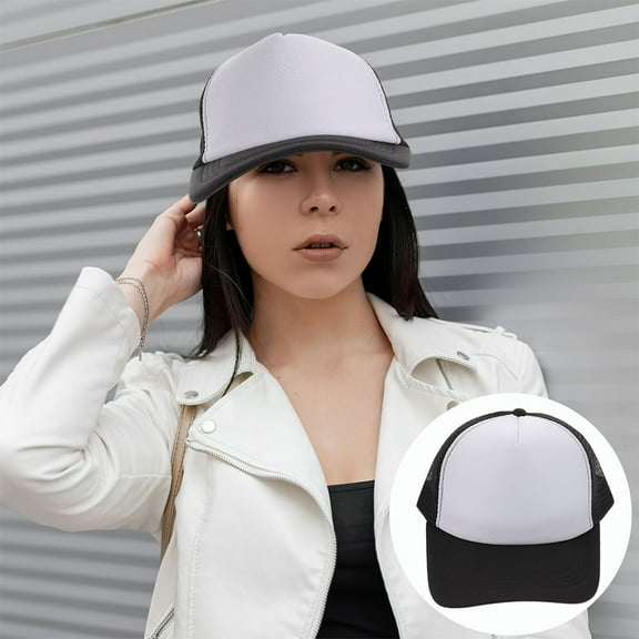 OUNONA 6pcs Unisex Sublimation Blank Mesh Baseball Caps Heat Transfer Printing Hats