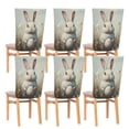 thumbnail image 6 of Decorative Chair Back Cover One Size x6 Chair Cover Dining Chair Slipcovers Chair Back Decoration Festival Chair Decoration Egg-carrying Rabbit, 6 of 6