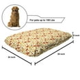 thumbnail image 2 of Autumn Pet Bed, Pumpkin Season Warm Tones Maple Leafs Seasonal Ornaments Print Illustration, Resistant Pad for Dogs and Cats Cushion with Removable Cover, 24" x 39", Pale Orange Cream, by Ambesonne, 2 of 4