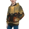 thumbnail image 2 of Kdxio Majestic Butterfly Sunset Pattern Boys Athletic Unisex Boys Girls Hoodie with Pocket Sweatshirts-Small, 2 of 6