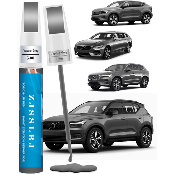 Vapour Grey(740) Touch Up Paint Compatible with Volvo, Car Paint Pen Scratch Repair Two-In-One Touch Up Paint, Premium Car Scratch Remover for Deep Scratches