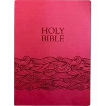 King James Version Easy Read Bible Kjver Holy Bible, Wave Design, Large Print, Berry Ultrasoft: (King James Version Easy Read, Red Letter, Pink), (Hardcover)