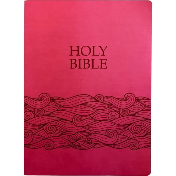 King James Version Easy Read Bible Kjver Holy Bible, Wave Design, Large Print, Berry Ultrasoft: (King James Version Easy Read, Red Letter, Pink), (Hardcover)