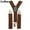 Coffee, variant on Suspenders for Kids - Adjustable Suspenders for Boys Girls, Toddler, Baby - Elastic Y-Back Design with Strong Metal Clips Fashion Child Elastic Suspenders