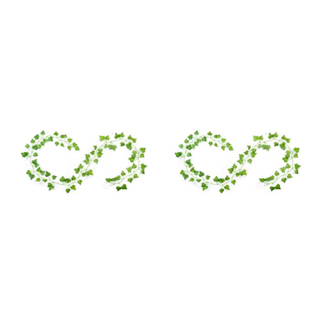Monstrate 12 piezas de hojas colgantes artificiales Ivy Vine Fake Garland Plants Ratten Christmas Business Home Wedding Garden 2piezas