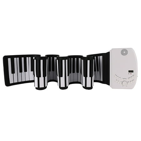 Portable 88 Keys 129 Tones Digital Electronic Organ Roll Up Keyboard Piano Foldable Silicone Keyboard