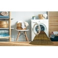 thumbnail image 2 of Ahgly Company Machine Washable Indoor Round Abstract Red Brown Area Rugs, 6' Round, 2 of 7