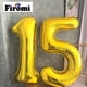 thumbnail image 3 of Globo Firomi con 15 números de lámina dorada de Mylar, 40 cm, para 15ª fiesta, 3 of 6