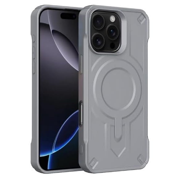 Breaker Velvet iPhone 16 pro max Case – Magnetic TPU Grey Cover, Soft Touch, Multicolor Design, Compatible with